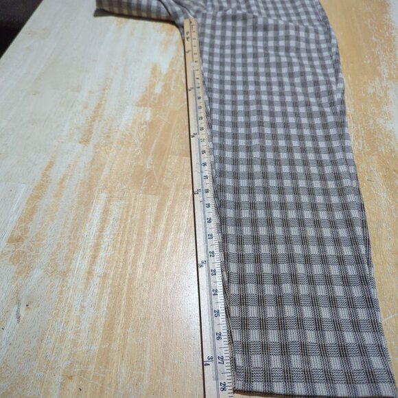 Willow & Root Women's Plaid Check Trouser Pant Size L Brown Black Tan career - Picture 12 of 15